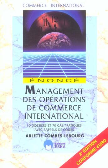 Couverture du livre « Management ope.commerce intern.enonce (2e édition) » de Combes-Lebourg A. aux éditions Eska