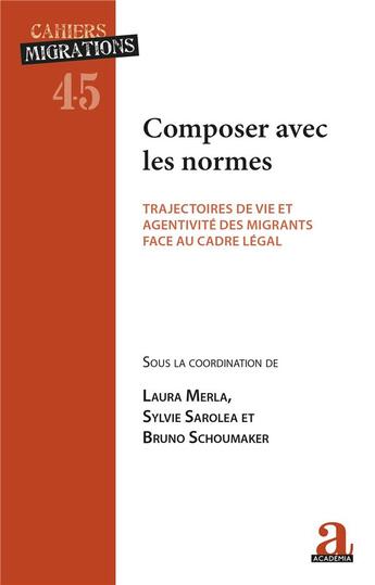 Couverture du livre « Composer avec les normes : trajectoires de vie et agentivité des migrants face au cadre égal » de Laura Merla et Sylvia Sarolea et Bruno Schoumaker aux éditions Academia