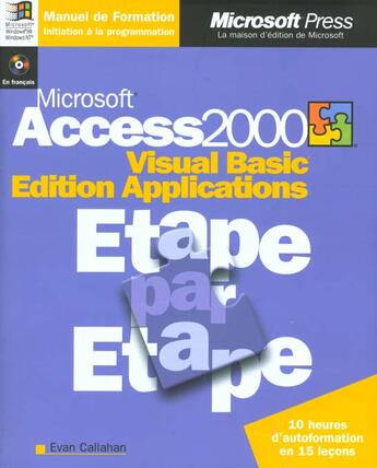 Couverture du livre « Microsoft Access 2000 Visual Basic Edition ; Applications Etape Par Etape » de Reed Jacobson aux éditions Microsoft Press