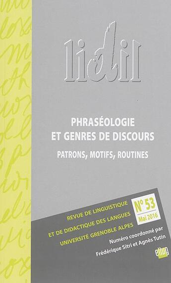 Couverture du livre « LIDIL » de Tu Sitri Frederique aux éditions Uga Éditions