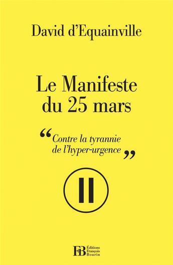 Couverture du livre « Le manifeste du 25 mars ; 