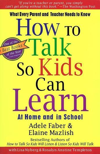 Couverture du livre « How To Talk So Kids Can Learn » de Elaine Mazlish aux éditions Scribner