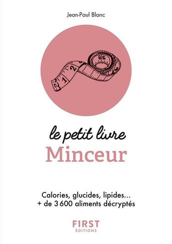 Couverture du livre « Minceur » de Jean-Paul Blanc aux éditions First