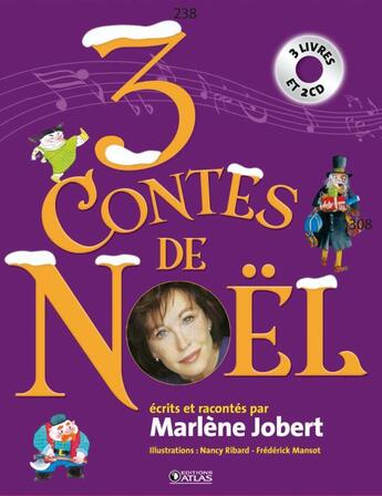 Couverture du livre « 3 contes de Noël : Curieux Noël pour un vieux Grigou, L'arbre qui pleure et Une nuit bizarre bizarre » de Marlène Jobert aux éditions Glenat Jeunesse