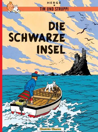 Couverture du livre « L'ile noire (carlsen) » de Herge aux éditions Casterman