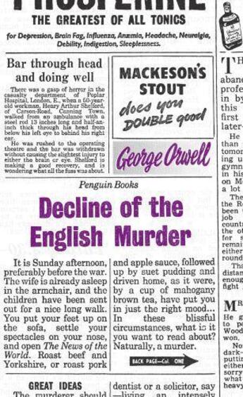 Couverture du livre « Decline of the english murder » de George Orwell aux éditions Adult Pbs