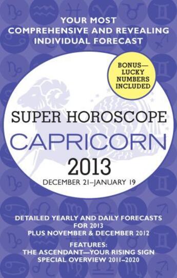 Couverture du livre « Capricorn (Super Horoscopes 2013) » de Beim Margarete aux éditions Penguin Group Us