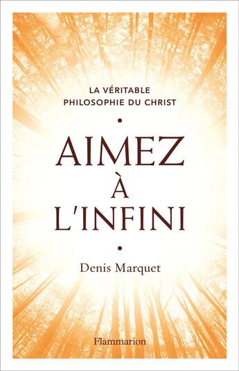 Couverture du livre « Aimez à l'infini ; la véritable philosophie du Christ » de Denis Marquet aux éditions Flammarion