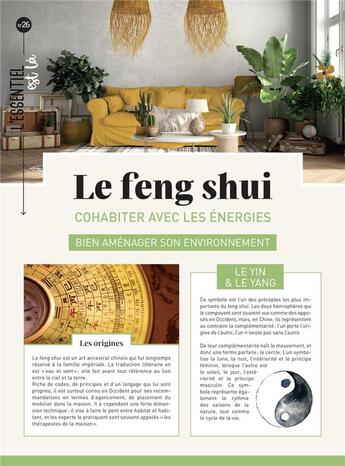 Couverture du livre « Le feng shui : cohabiter avec les énergies ; bien aménager son environnement » de  aux éditions Mercileslivres