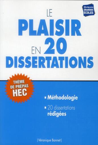 Couverture du livre « Thème de culture générale ; prépas commerciales ; en 20 dissertations » de Veronique Bonnet aux éditions Studyrama