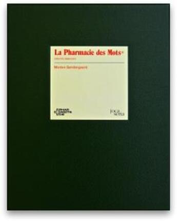 Couverture du livre « La pharmacie des mots » de Morten Sondergaard aux éditions Joca Seria