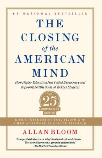 Couverture du livre « Closing of the American Mind » de Bloom Allan aux éditions Simon & Schuster