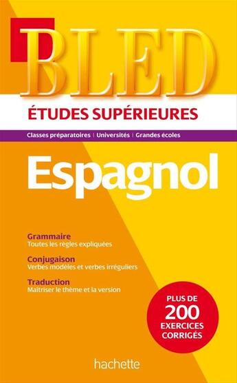 Couverture du livre « Bled supérieur : espagnol ; études supérieures » de Pierre Gerboin aux éditions Hachette Education