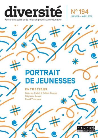 Couverture du livre « Diversite 194 : portraits de jeunesse » de  aux éditions Reseau Canope