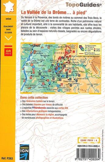 Couverture du livre « Les vallées de la Drôme... à pied » de  aux éditions Ffrp