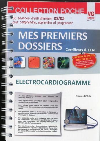 Couverture du livre « Mes premiers dossiers de poche electrocardiogramme » de Debry N. aux éditions Vernazobres Grego