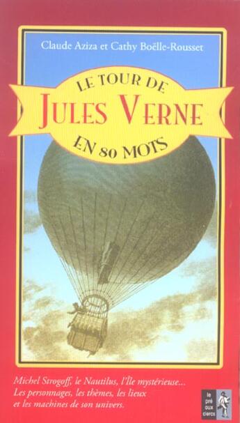 Couverture du livre « Le Tour De Jules Verne En 80 Mots » de Claude Aziza aux éditions Pre Aux Clercs