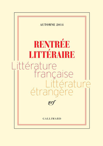 Couverture du livre « Extraits gratuits - Rentrée littéraire Gallimard 2014 » de Aurelien Bellanger et Philippe Bordas et Benoit Duteurtre et Ousmane Diarra et Judith Brouste et Catherine Cusset et Frederika aux éditions Epagine