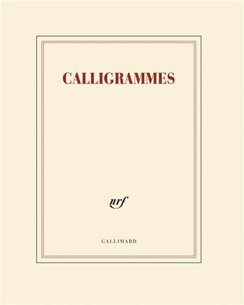 Couverture du livre « Calligrammes » de Collectif Gallimard aux éditions Gallimard