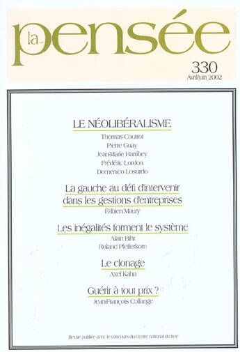 Couverture du livre « Pensee 2002 n.330 » de  aux éditions Puf