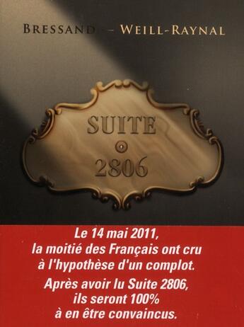 Couverture du livre « Suite 2806 » de Guillaume Weill-Raynal et Gilles Bressand aux éditions La Tengo