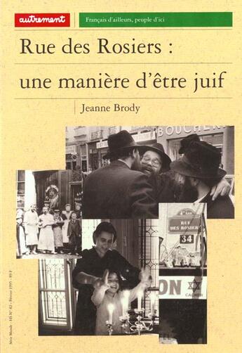 Couverture du livre « Rue des Rosiers : une manière d'être juif » de Jeanne Brody aux éditions Autrement