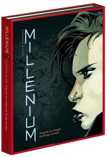 Couverture du livre « Millénium : coffret vol.1 : Tomes 1 et 2 : les hommes qui n'aimaient pas les femmes Tome 1 et Tome 2 » de Sylvain Runberg et Jose Homs aux éditions Dupuis