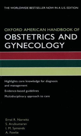 Couverture du livre « Oxford American Handbook of Obstetrics and Gynecology » de Fowlie A aux éditions Oxford University Press Usa