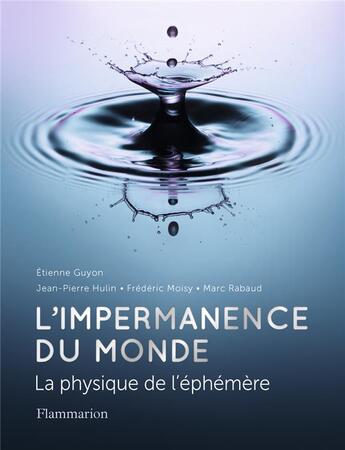 Couverture du livre « L'impermanence du monde : la physique de l'éphémère » de Etienne Guyon et Jean-Pierre Huin et Frederic Moisy et Marc Rabaud aux éditions Flammarion