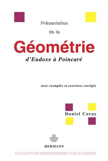 Couverture du livre « Présentation de la géometrie d'Euxode à Poincaré » de Daniel Coray aux éditions Hermann