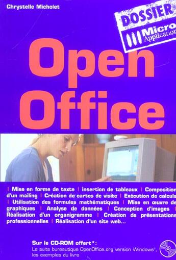 Couverture du livre « (V.9782300017162) Open Office » de Micholet Chrystelle aux éditions Micro Application