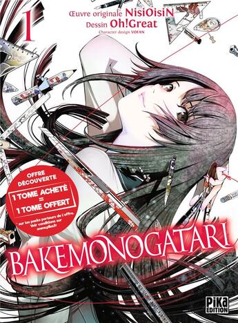 Couverture du livre « Bakemonogatari » de Oh! Great/Nisioisin aux éditions Pika