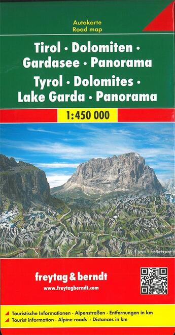 Couverture du livre « Tyrol dolomites lake garda panorama » de  aux éditions Freytag Und Berndt