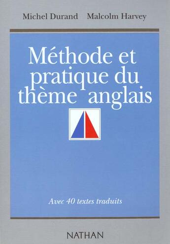 Couverture du livre « Methode Et Pratique Du Theme Anglais » de Christophe Durand aux éditions Nathan