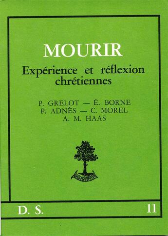 Couverture du livre « Mourir » de  aux éditions Beauchesne