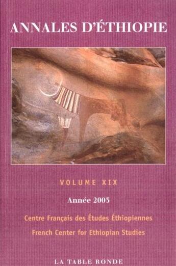 Couverture du livre « Annales d'ethiopie - volume xix » de  aux éditions Table Ronde
