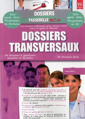 Couverture du livre « Dossiers passerelle ecn dossiers transversaux » de Mauz Natacha aux éditions Vernazobres Grego