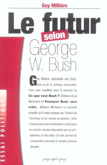 Couverture du livre « Les nouveaux projets du president bush » de Guy Millere aux éditions Page Apres Page