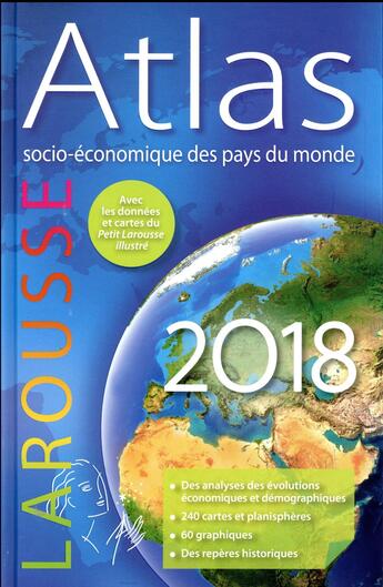 Couverture du livre « Atlas socio-économique des pays du monde (édition 2018) » de  aux éditions Larousse