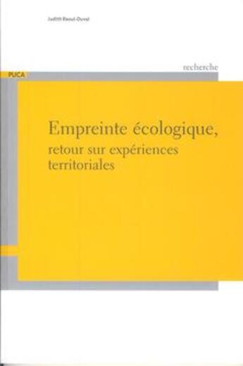 Couverture du livre « Empreinte écologique : retour sur expériences territoriales » de Judith Raoul-Duval aux éditions Cerema