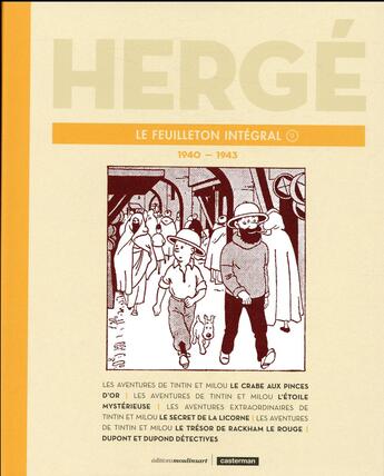 Couverture du livre « Hergé, le feuilleton intégral Tome 9 ; 1940-1943 » de Herge aux éditions Casterman