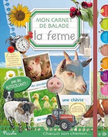 Couverture du livre « Mon carnet de balade à la ferme » de  aux éditions Piccolia