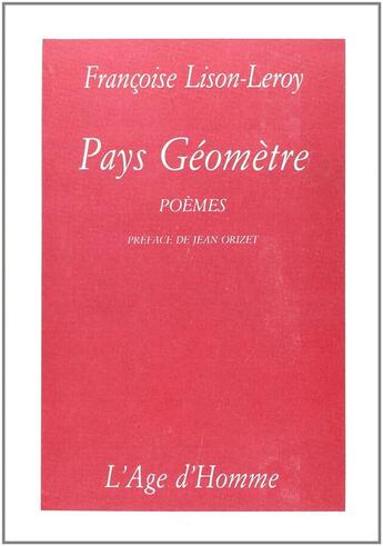 Couverture du livre « Pays Geometre » de Lison-Lero aux éditions L'age D'homme