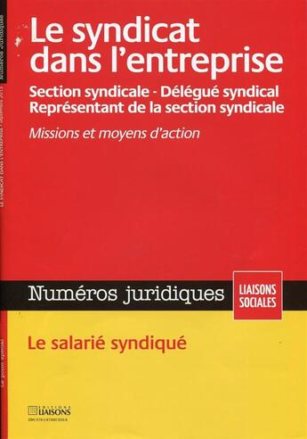 Couverture du livre « Le syndicat dans l'entreprise ; section syndicale ; délégué syndical ; représentant de la section syndicale » de  aux éditions Liaisons