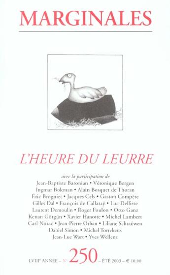 Couverture du livre « Marginales 250 l'heure du leurre » de  aux éditions Luce Wilquin