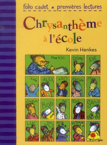 Couverture du livre « Chrysanthème à l'école » de Kevin Henkes aux éditions Gallimard-jeunesse