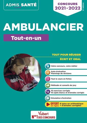 Couverture du livre « Concours ambulancier ; le tout-en-un (édition 2020/2021) » de Dominique Herbaut et Marion Gauthier aux éditions Vuibert