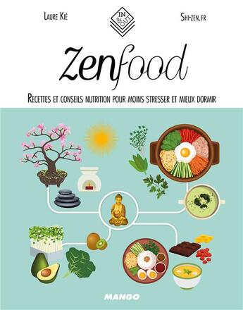 Couverture du livre « Zen food ; recettes et conseils nutrition pour moins stresser et mieux dormir » de Laure Kie aux éditions Mango