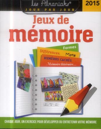 Couverture du livre « Jeux de mémoire 2015 » de  aux éditions Editions 365