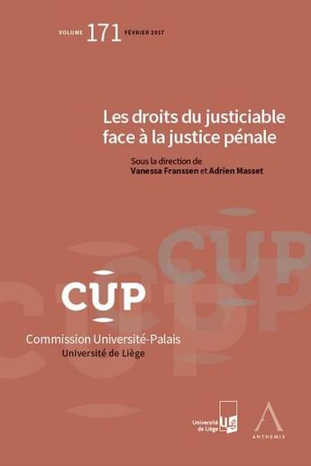 Couverture du livre « Les droits du justiciable face à la justice pénale » de  aux éditions Anthemis